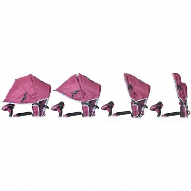 Daugiafunkcinis triratis vežimėlis "Baby Mix Lux Trike" (pilka, violetinė)