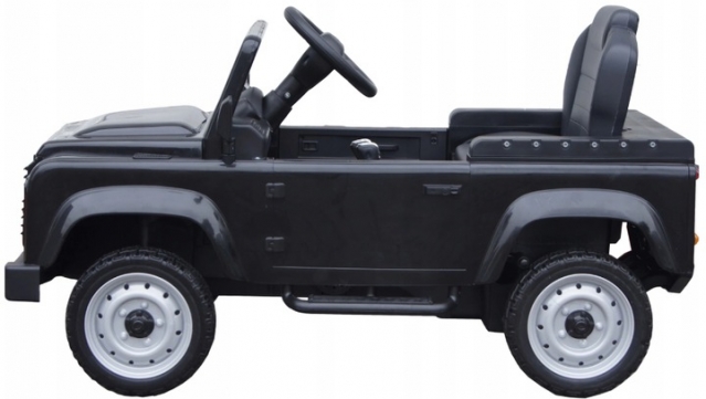 Vaikiškas pedalais minamas automobilis "Land Rover Defender" (juodas)