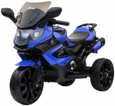 Elektrinis vaikiškas triratis motociklas "Super Moto LQ-168 A" (mėlynas)