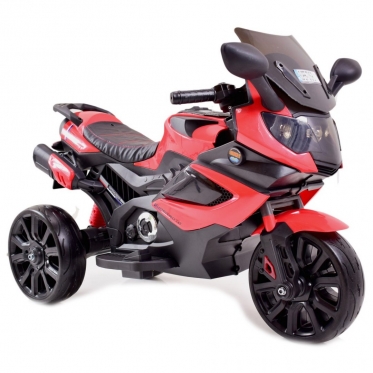 Elektrinis vaikiškas triratis motociklas "Super Moto LQ-168 A" (raudonas)