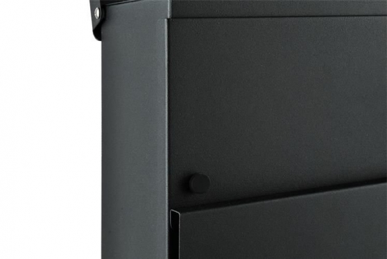 Pašto dėžutė su skyreliu laikraščiams, 10 x 37 x 36,7 cm (antracitas)