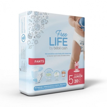 Sauskelnės Bebecash Freelife Junior 12-18kg 20 vnt (270191)