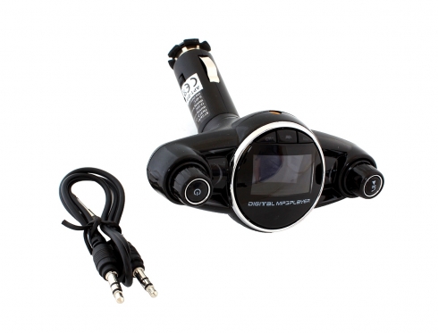 Automobilio 12 - 24 V FM moduliatorius su USB jungtimi, 12 x 10 x 4,5 cm