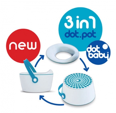 Tualeto sėdynė-laiptelis DotBaby Dot Pot 3in1 green