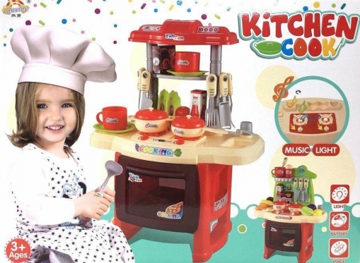 Žaislų rinkinys "Virtuvė", 20 dalių (raudona)