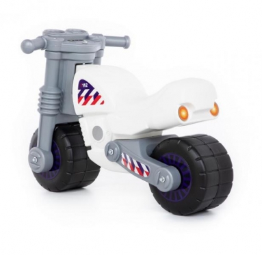 Motociklas - paspirtukas "Policija" (baltas)