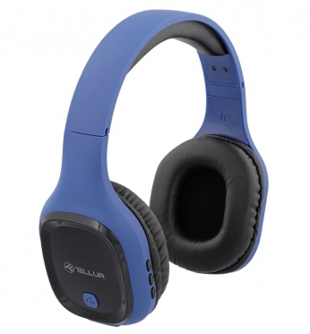 Belaidės ausinės Tellur Bluetooth Over-Ear Headphones Pulse blue