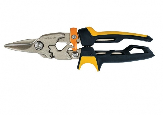 Tiesios metalo žirklės "Fiskar PowerGear Aviation", 38 mm