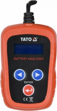 Skaitmeninis akumuliatoriaus testeris "Yato", 12 V