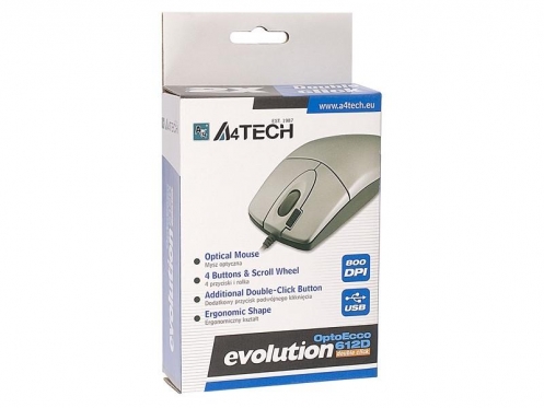 Pelė A4Tech EVO Opto Ecco 612D silver 30399