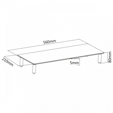 Kompiuterio staliukas Sbox Desktop Riser DS-610