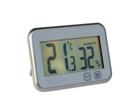 Elektroninis termometras - higrometras "Terdens", 7 x 9,5 x 2 cm