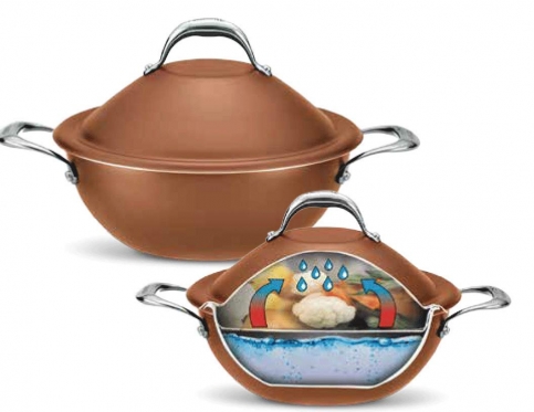 Puodas Pensofal Cuprum Vapsi Wok 24-2 Handles W/LID 6719