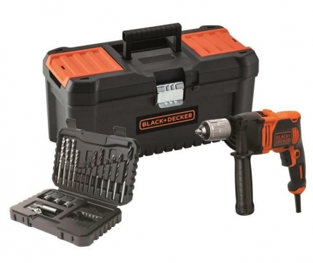 "Black Decker" elektrinis smūginis gręžtuvas ir priedai "BEH850", 850 W