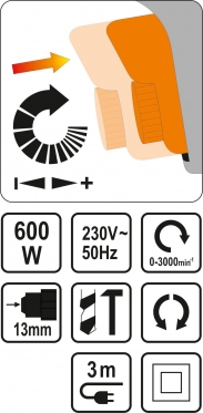 "Sthor" elektrinis smūginis gręžtuvas "78992", 600 W