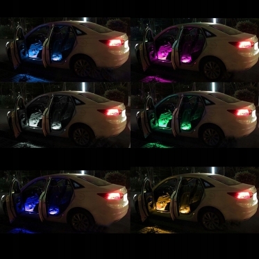 Automobilio salono 12 LED apšvietimas "ZD65", 4 vnt