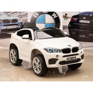 Elektrinis vaikiškas automobilis "BMW X6M" (baltas)