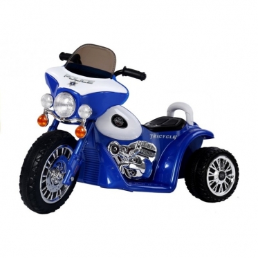 Elektrinis vaikiškas triratis motociklas "Police" (mėlynas)