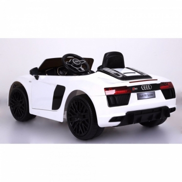 Elektrinis vaikiškas automobilis "Audi R8" (baltas)