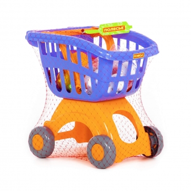"Wader" žaislų rinkinys "Parduotuvės vežimėlis ir prekės", 42 x 24,5 x 47,5 cm