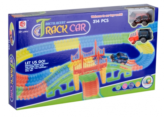 Lenktynių trasa ir mašinėle "Track Car", 314 dalių