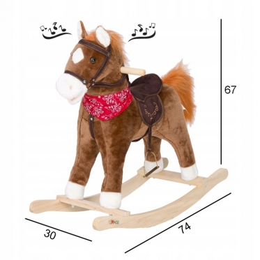 Supamas žaislas "Arkliukas", 74 x 67 x 30 cm (šviesiai rudas)