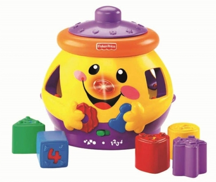 "Fisher Price" edukacinis žaislas "Puodynė" (violetinė, geltona)
