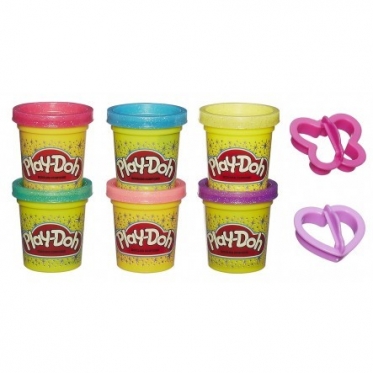 "Hasbro" žvilgantis plastilinas "Play-Doh", 6 vnt