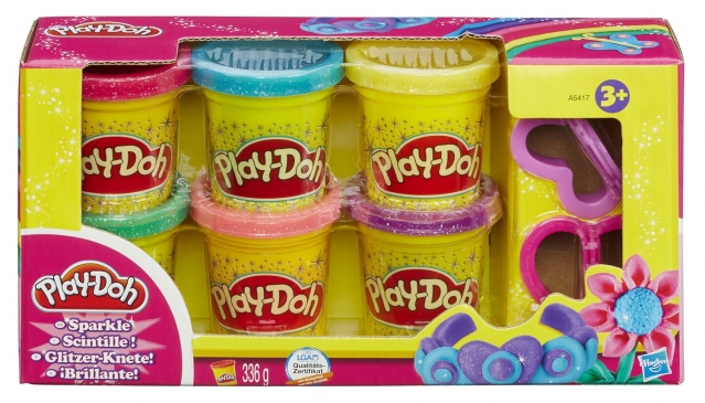 "Hasbro" žvilgantis plastilinas "Play-Doh", 6 vnt