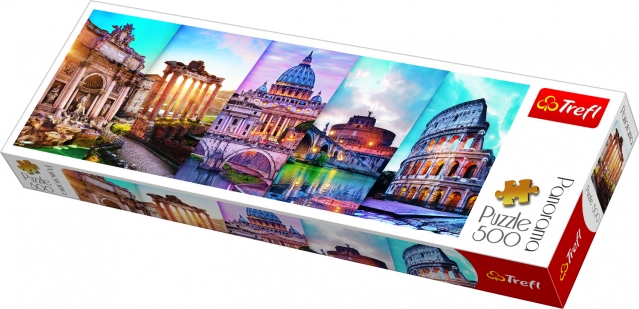 "Trefl" panoraminė dėlionė "Italija", 500 dalių