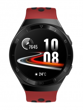 Išmanusis laikrodis Huawei Watch GT 2e lava red with red &amp; black TPU strap (HTC-B19)