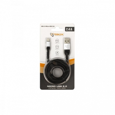 Įkrovimo laidas Sbox USB->Micro USB M/M 1.5m USB-MICRO-2,4A