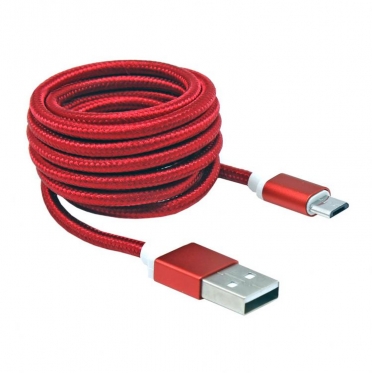 Įkrovimo laidas Sbox USB-&gt;Micro USB M/M 1.5m USB-10315R red