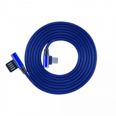 Įkrovimo laidas Sbox USB-&gt;Type-C 90 m/m 1.5m USB-TYPEC-90BL blue