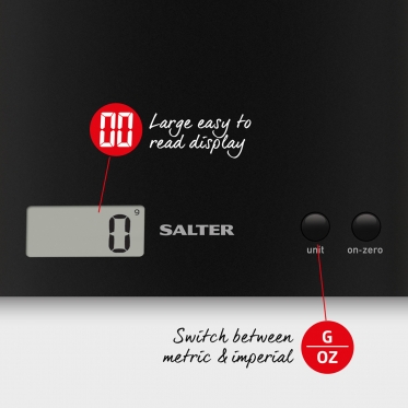 Virtuvinės svarstyklės Salter 1066 BKDR15 Arc black