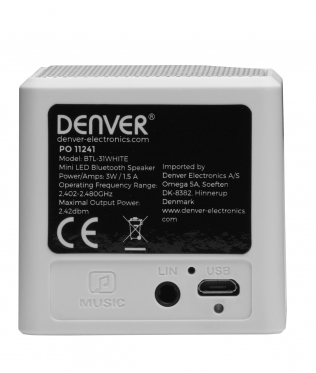 Garso kolonėlė Denver BTL-31 White