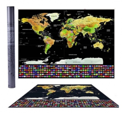 Pasaulio žemėlapis, 40 x 30 cm