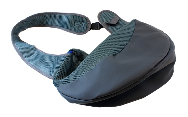 Kelioninis krepšys per petį augintiniui, 37 x 25 cm (juodas, mėlynas)