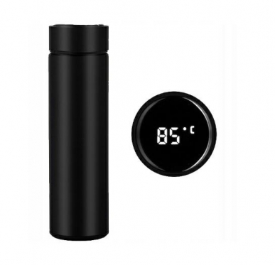 Termosas su LCD ekranėliu "Smart", 500 ml (sidabrinis)
