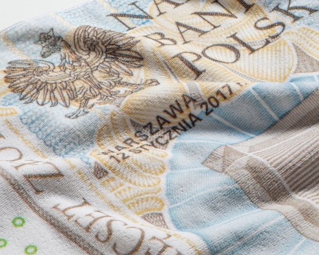 Rankšluostis "500 zlotų banknotas", 160 x 80 cm