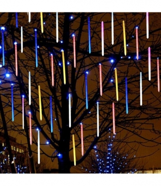 5 m 8 LED meteorų po 30 cm šventinė girlianda (Įvairiaspalvė)
