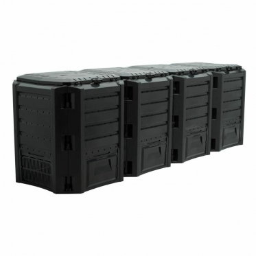 "Prosperplast" 4 segmentų komposto dėžė, 1600 l (juoda)
