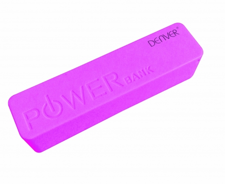 Išorinė baterija Denver Power bank PBA-2600 pink (2600mAh)