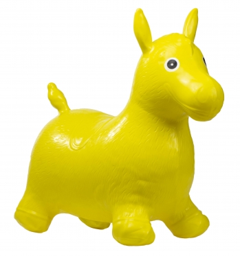 Pripučiamas guminis šokinėjimo arkliukas, 50 x 20 x 40 cm (geltonas)