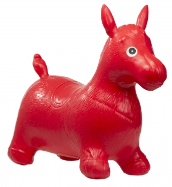 Pripučiamas guminis šokinėjimo arkliukas, 50 x 20 x 40 cm (raudonas)