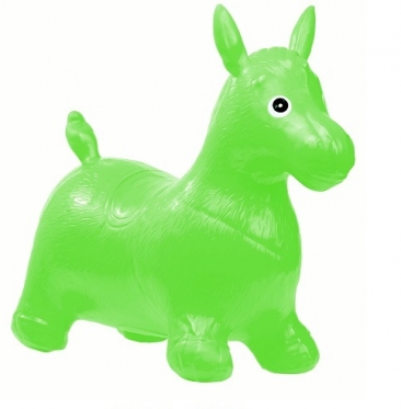 Pripučiamas guminis šokinėjimo arkliukas, 50 x 20 x 40 cm (žalias)