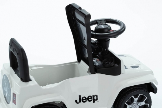 Mašinėlė - paspirtukas su rankenėle "Jeep DK-P03P", 78 x 30 x 85 cm (balta)