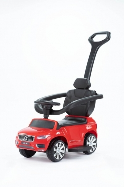 Mašinėlė - paspirtukas su rankenėle "Volvo XC90 DK-P02P", 78 x 30 x 85 cm (raudona)