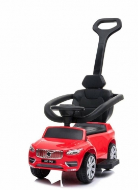 Mašinėlė - paspirtukas su rankenėle "Volvo XC90 DK-P02P", 78 x 30 x 85 cm (raudona)
