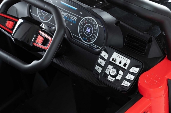 Elektrinis vaikiškas automobilis "Monster 4WD NEL918", 129 x 87 x 96 cm (mėlynas)